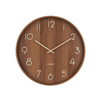 WANDUHR Pure Ø60 cm - Braun, Holz (60/60/5.4cm) - Karlsson