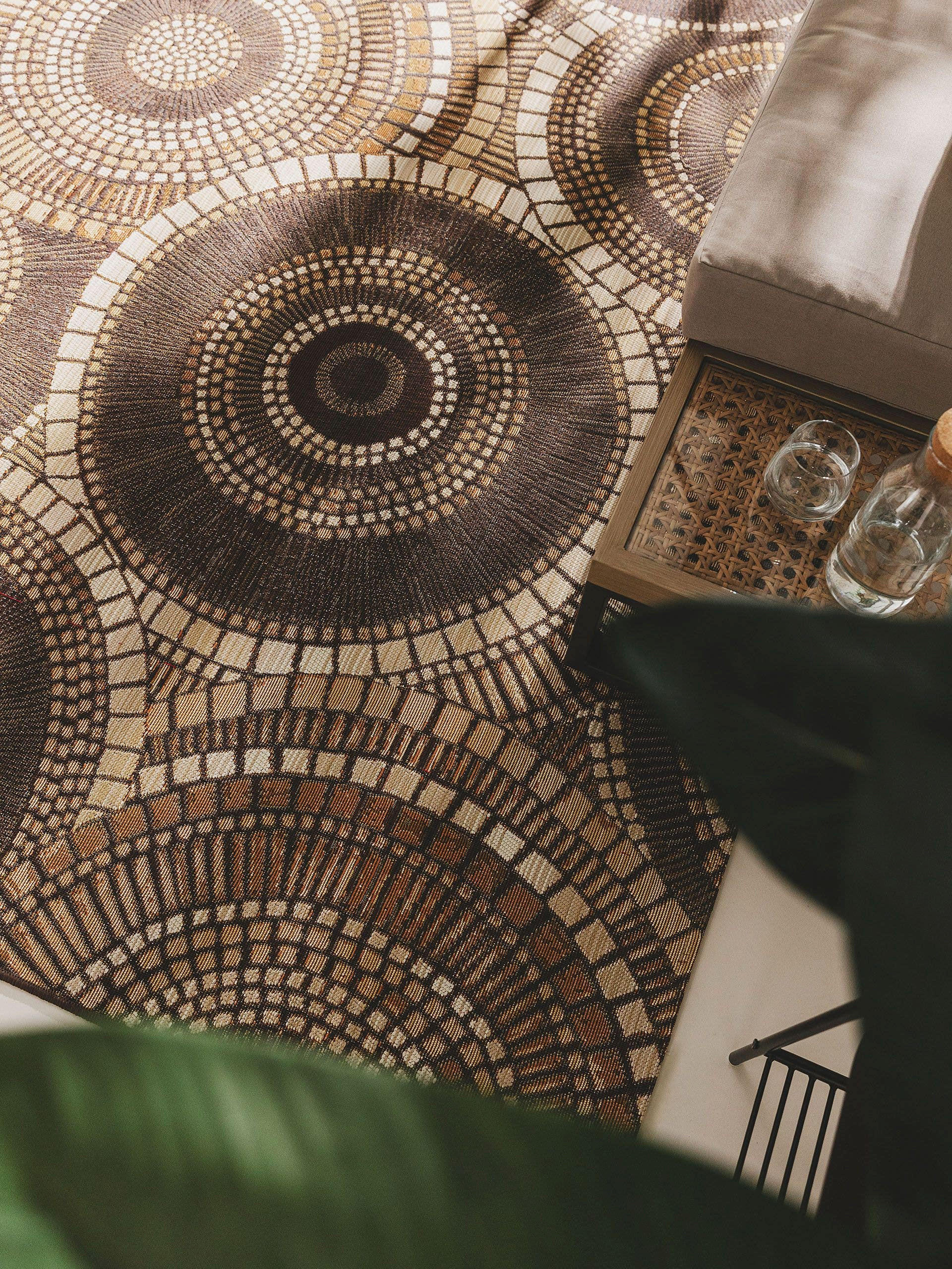 Thumbnail - benuta Nest Outdoorteppich, Braun, Textil, Abstrakt, Rechteckig, 120x180 cm, Oeko-Tex® Standard 100, wasserabweisend, Te...