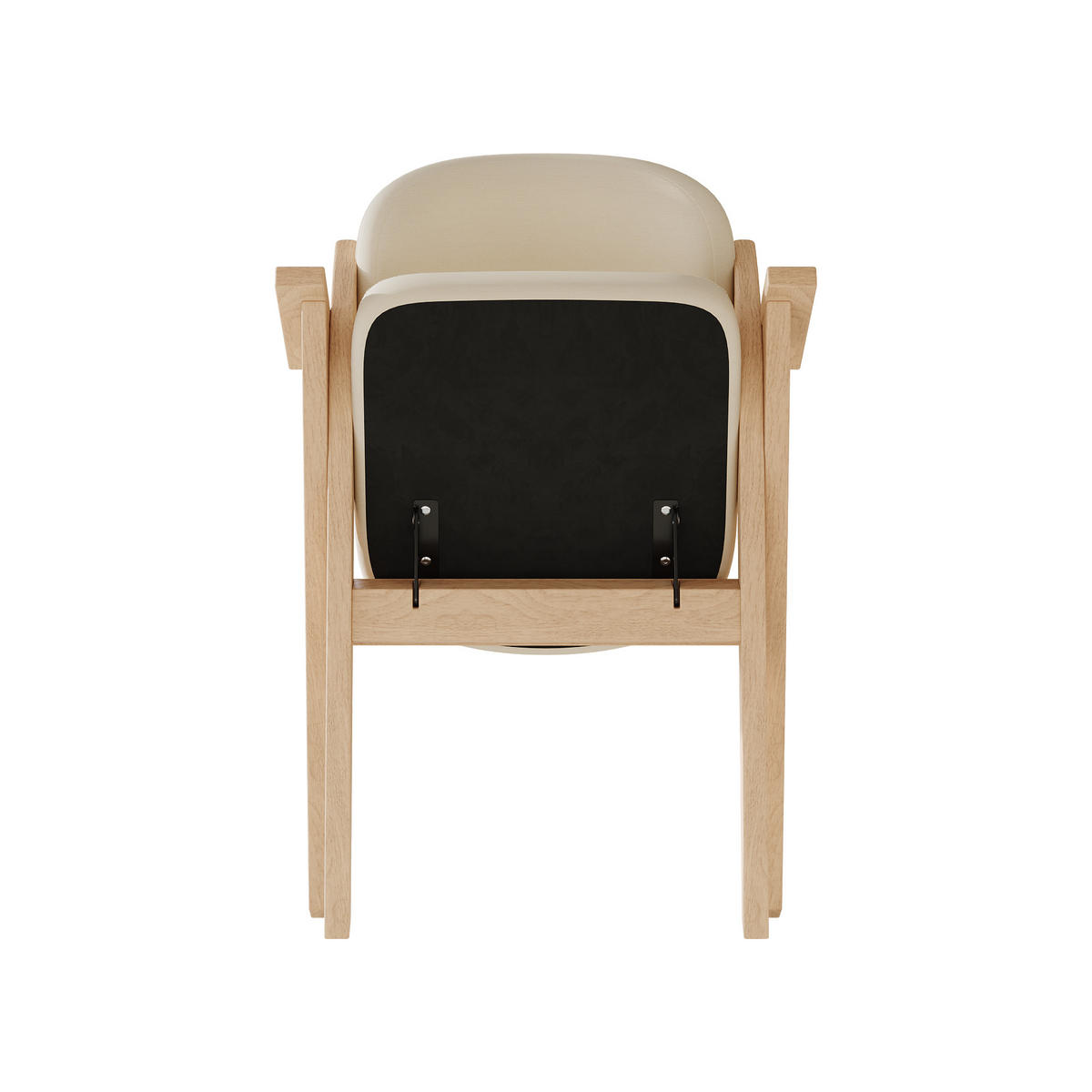 KLAPPSTUHL DE-35789 4 Stück mit Leinenbezug Beige - Beige, Holz (66.5/76/63.5cm) - ComfortXL
