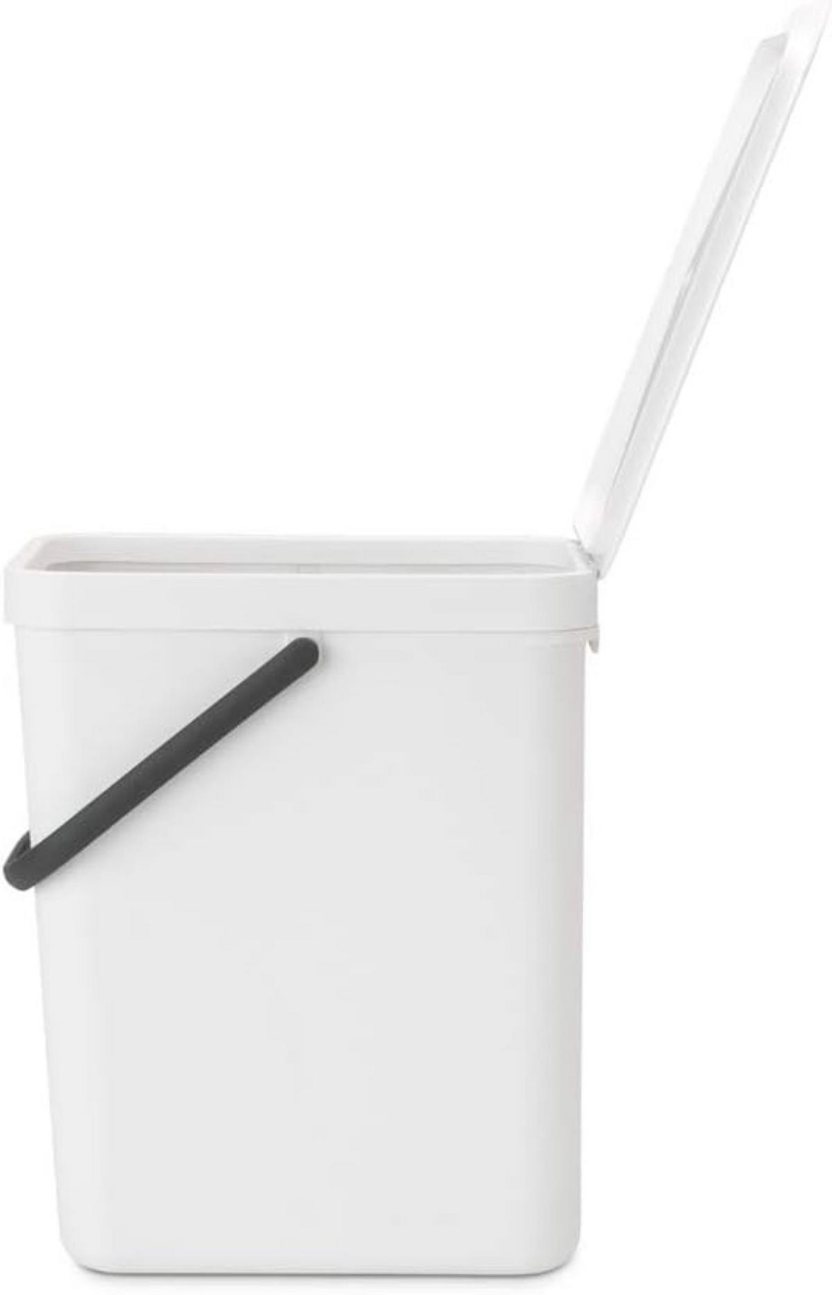 MÜLLEIMER Mit Stay Open Deckel 25 Liter Kunststoff Weiß - Weiß, Kunststoff (26.8/40/34.5cm) - PROREGAL