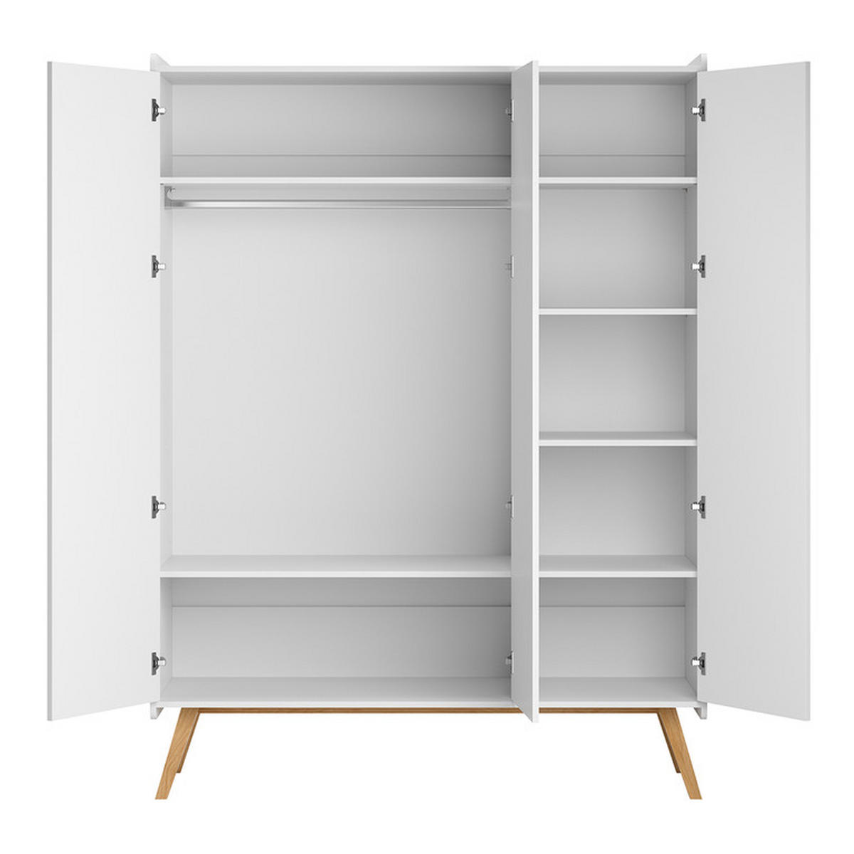 SCHRANK 3 Türen Vintage Weiß - Weiß, Holzwerkstoff (148.9/200/5cm) - Petits-meubles