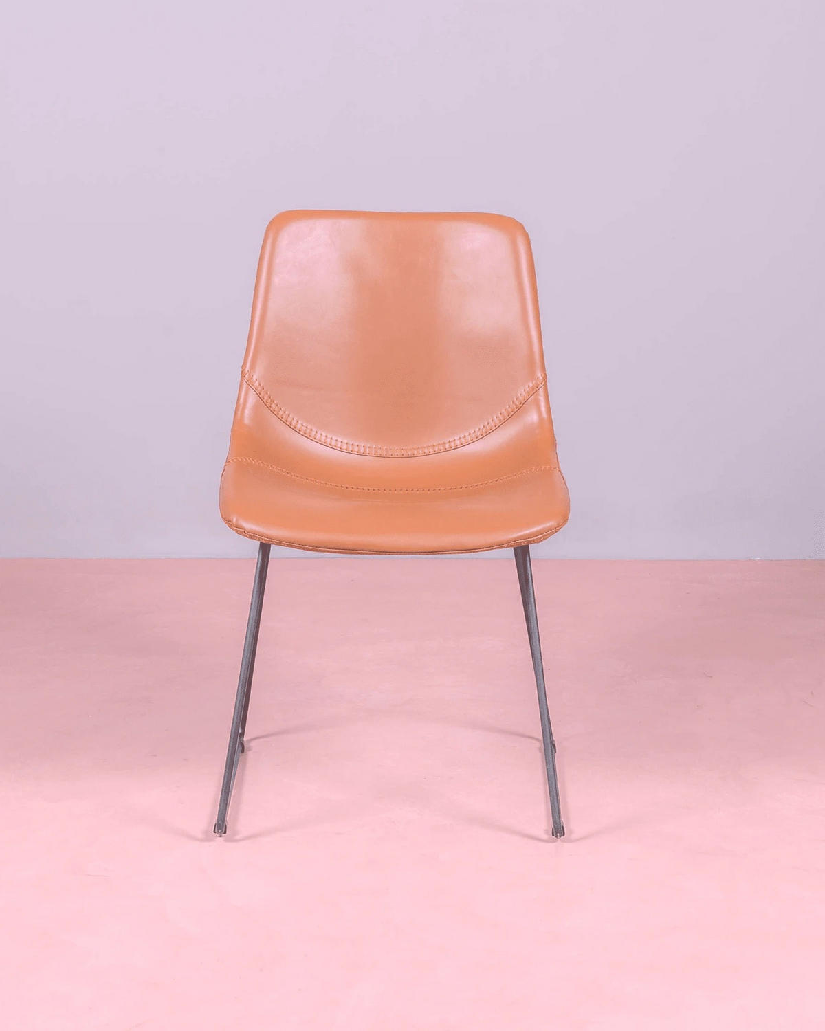 STÜHL-SET 2 Stück Kunstleder, Leder Orange - Orange, Textil (49/82/52cm) - Nest Dream