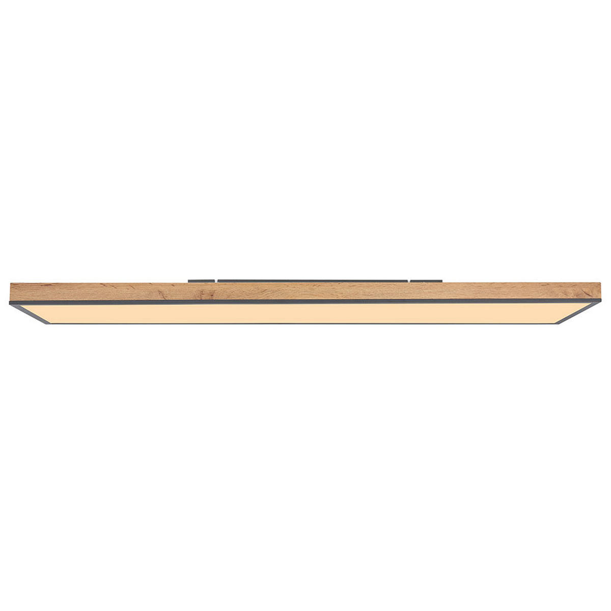 LED DECKENLEUCHTE Holzoptik Braun - Braun, Metall (120/30/6.5cm) - Globo Lighting