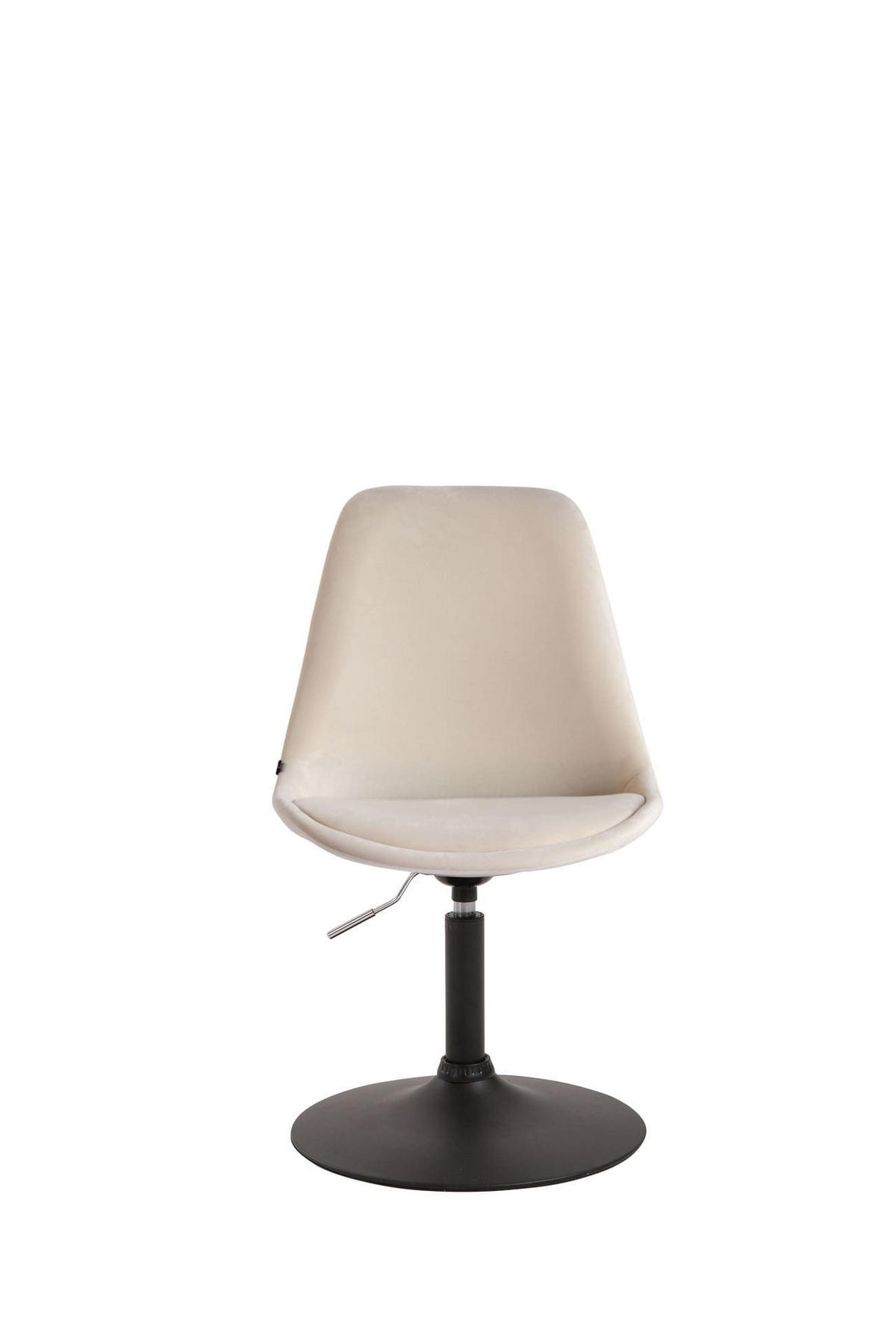 STUHL 4er Set Samt creme - Creme/Schwarz, Textil/Metall (48/76/57cm) - CLP