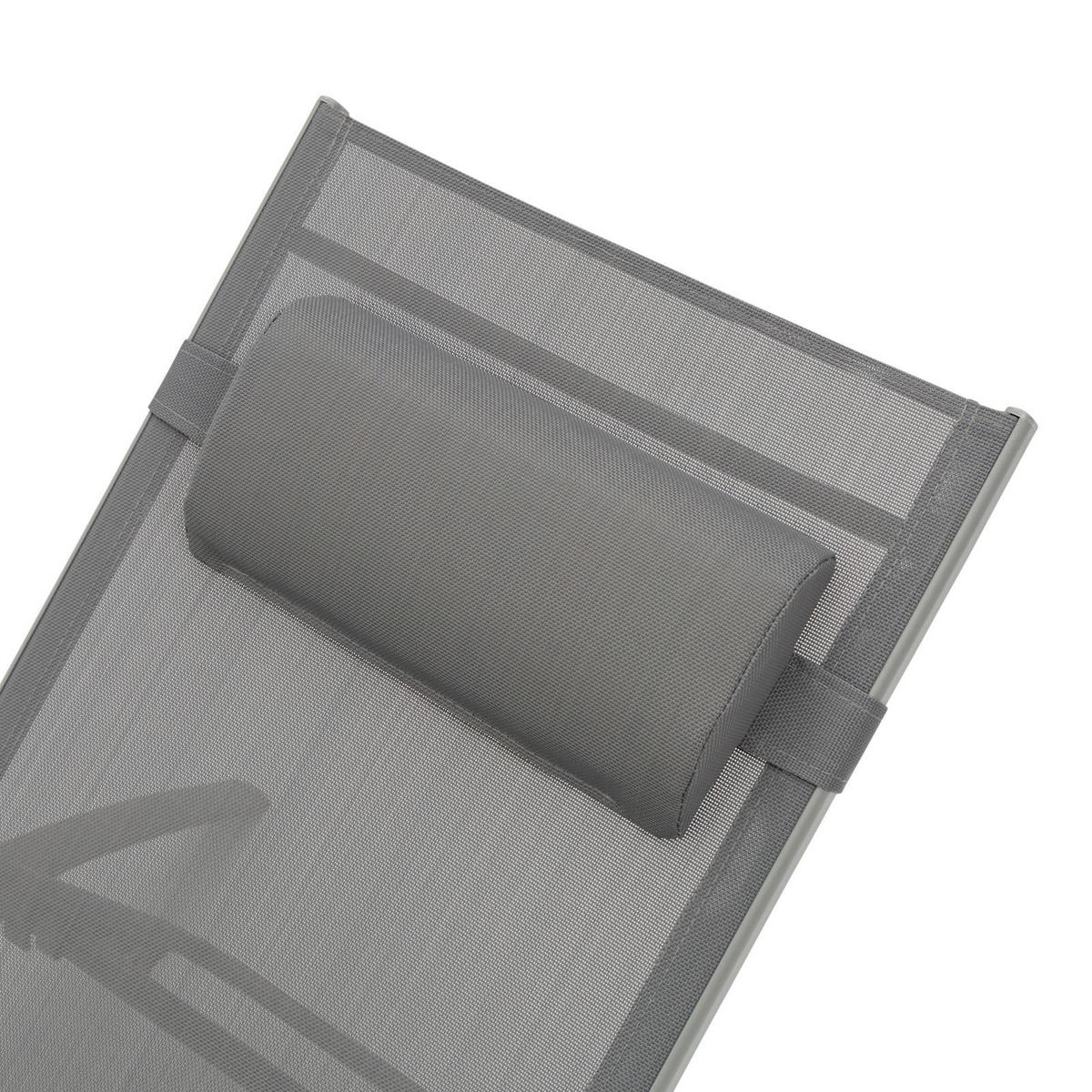 GARTENLIEGE RELAX grau - Grau, Textil/Metall (179/88/64cm) - IDIMEX