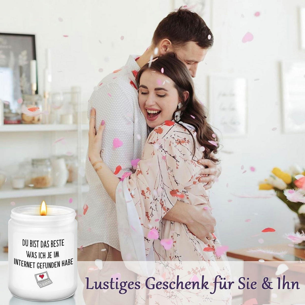 DUFTKERZE Lavendel 50h Brenndauer Sojawachs - Flieder, Paraffin (9cm)