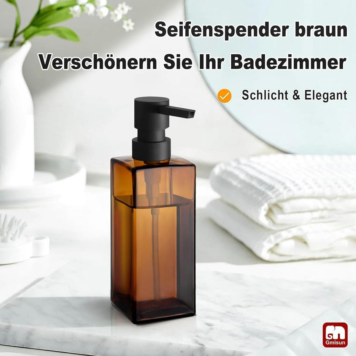 SEIFENSPENDER Braunglas 350 ml - Braun, Glas (18.5/5.7/5.7cm)