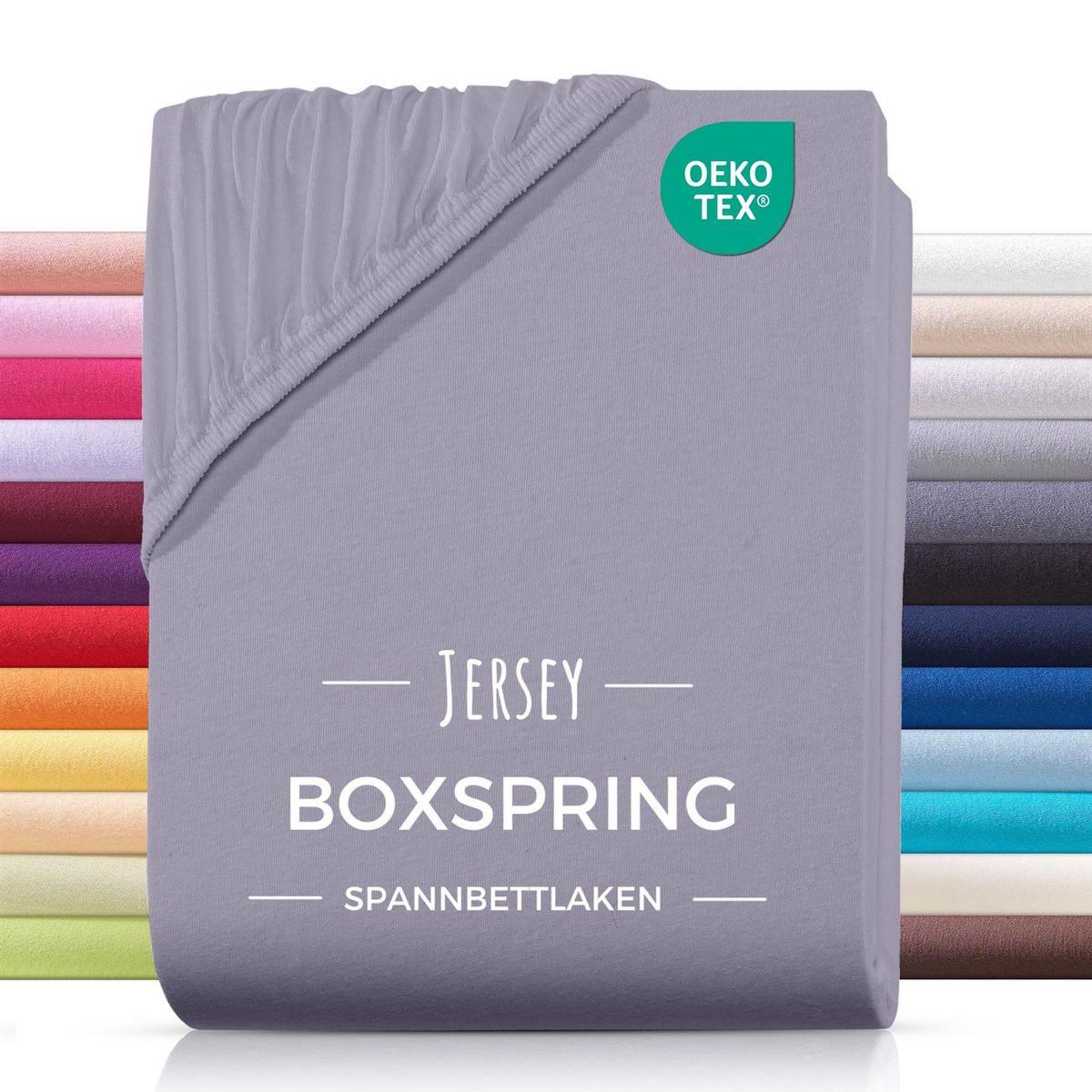 SPANNBETTLAKEN Boxspringbett Jersey 180x200 180x220 200x200 200x200, Wasserbett Bettlaken aus 100% Baumwolle - Grau, Textil (200/220cm) - Carpe Sonno