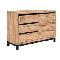 SIDEBOARD Wildeiche 120x45x85 bianco geölt VILLANDERS #210 - Beige, Holz (120/85/45cm) - Massivmoebel24
