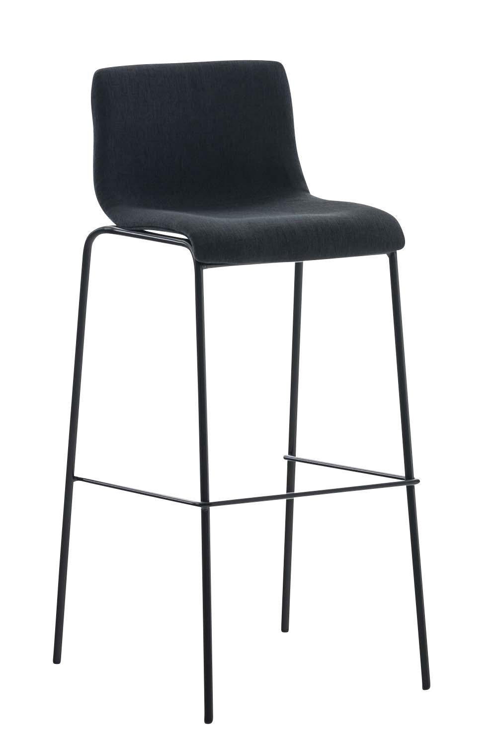 BARHOCKER Stoff Schwarz - Schwarz, Textil/Metall (43/100/48cm) - CLP
