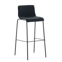 BARHOCKER Stoff Schwarz - Schwarz, Textil/Metall (43/100/48cm) - CLP