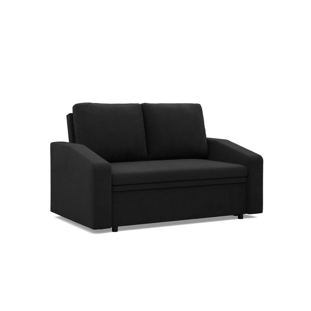 SOFA Neo mit abgeschrägter Armlehnen schwarz - Schwarz, Textil (148/90/87cm) - SIMKAM Furniture