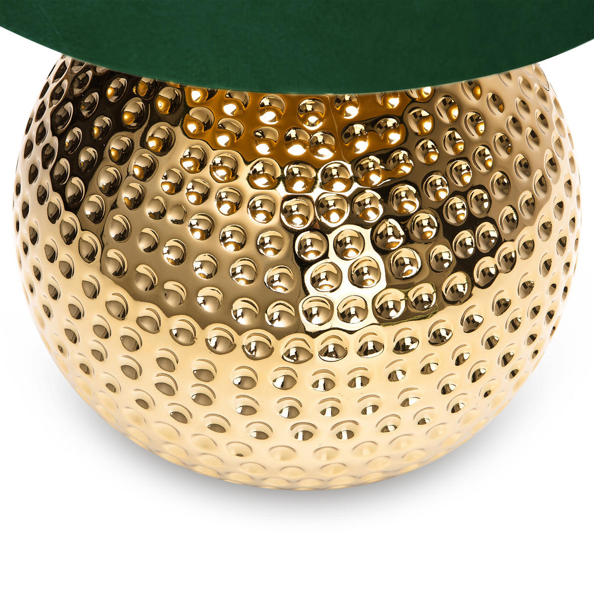 TISCHLEUCHTE NIPER, Tischlampe, Gold, Grün - Goldfarben/Grün, Keramik/Textil (24/24/38cm) - KONSIMO®