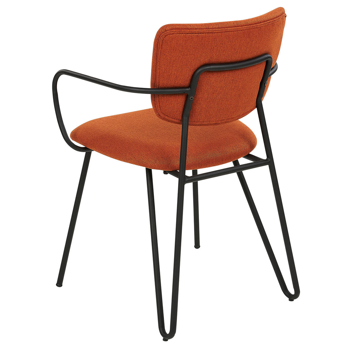 STUHL 2er-Set Polsterbezug Orange Elko - Orange, Textil/Metall (45/80/54cm) - Beliani