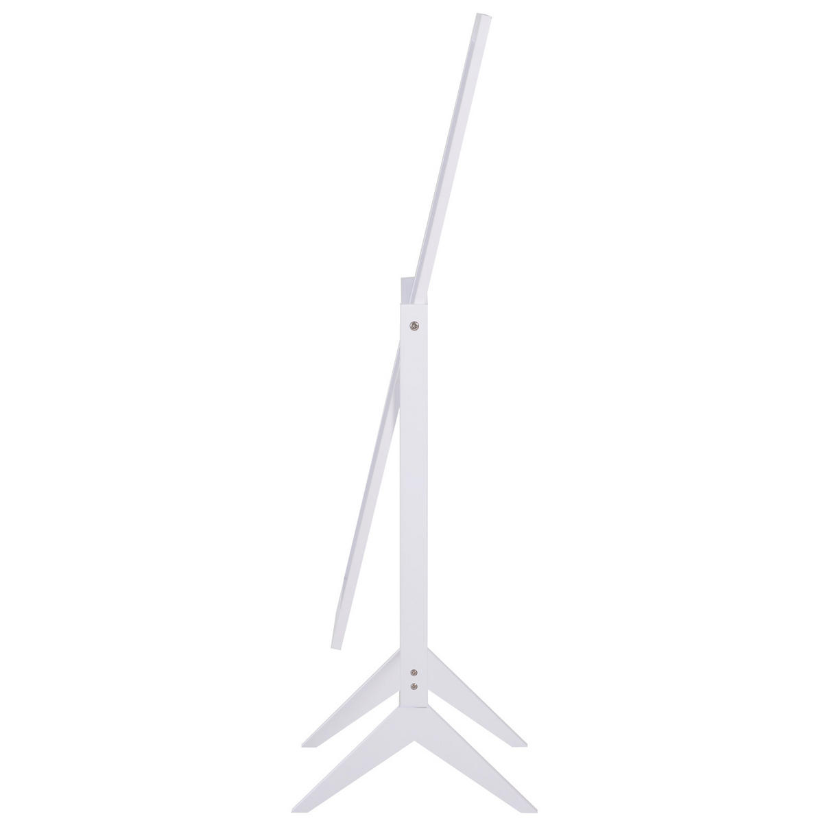 STANDSPIEGEL Erhöhte Füße Ganzkörperspiegel Schminkspiegel Pflegeleicht MDF - Weiß, Glas (46/148/47cm) - HOMCOM