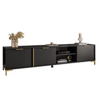 TV Element LARETTO II 203 cm anthrazit - Schwarz, Holzwerkstoff (203/47/40cm) - Lookway