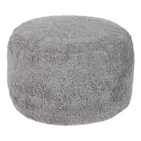 POUF Baumwolle Grau Kandhkot - Grau, Textil (50/35/50cm) - Beliani