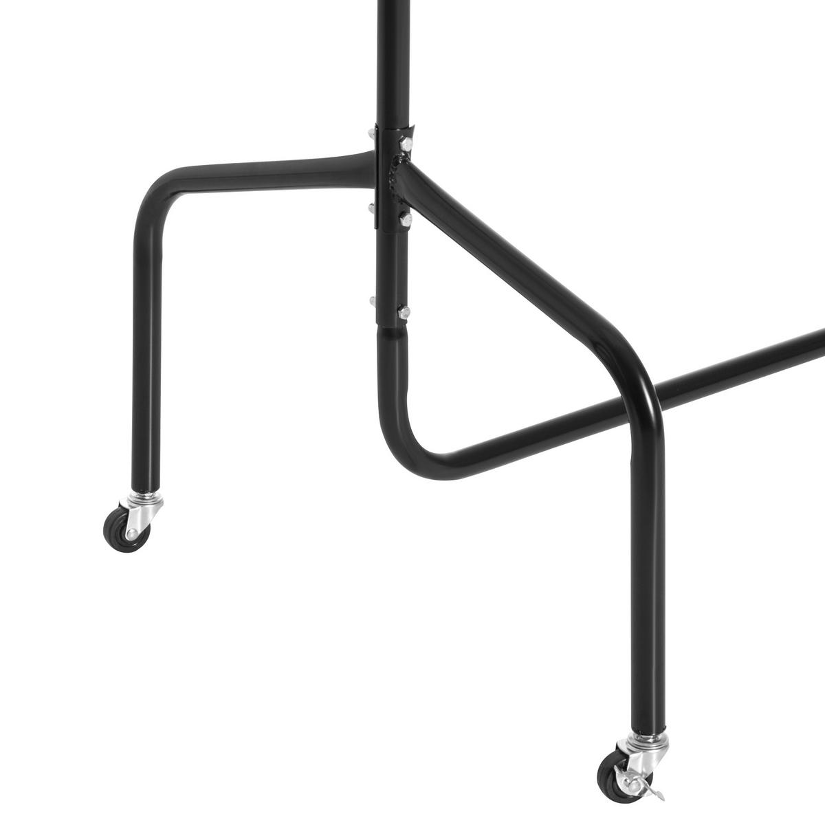 KLEIDERSTÄNDER DE-17854 mit Rollen & 140 kg Tragfähigkeit Schwarz - Schwarz, Metall (150/170/60cm) - ComfortXL