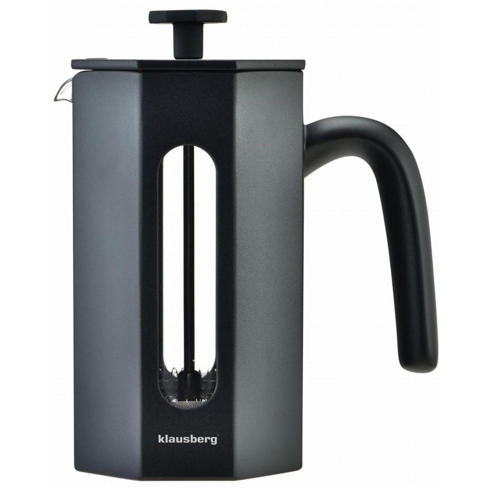 ESPRESSOKOCHER Graphit 8/8/18 cm KB7678 - Graphitfarben, Glas (8/18/8cm) - Klausberg 