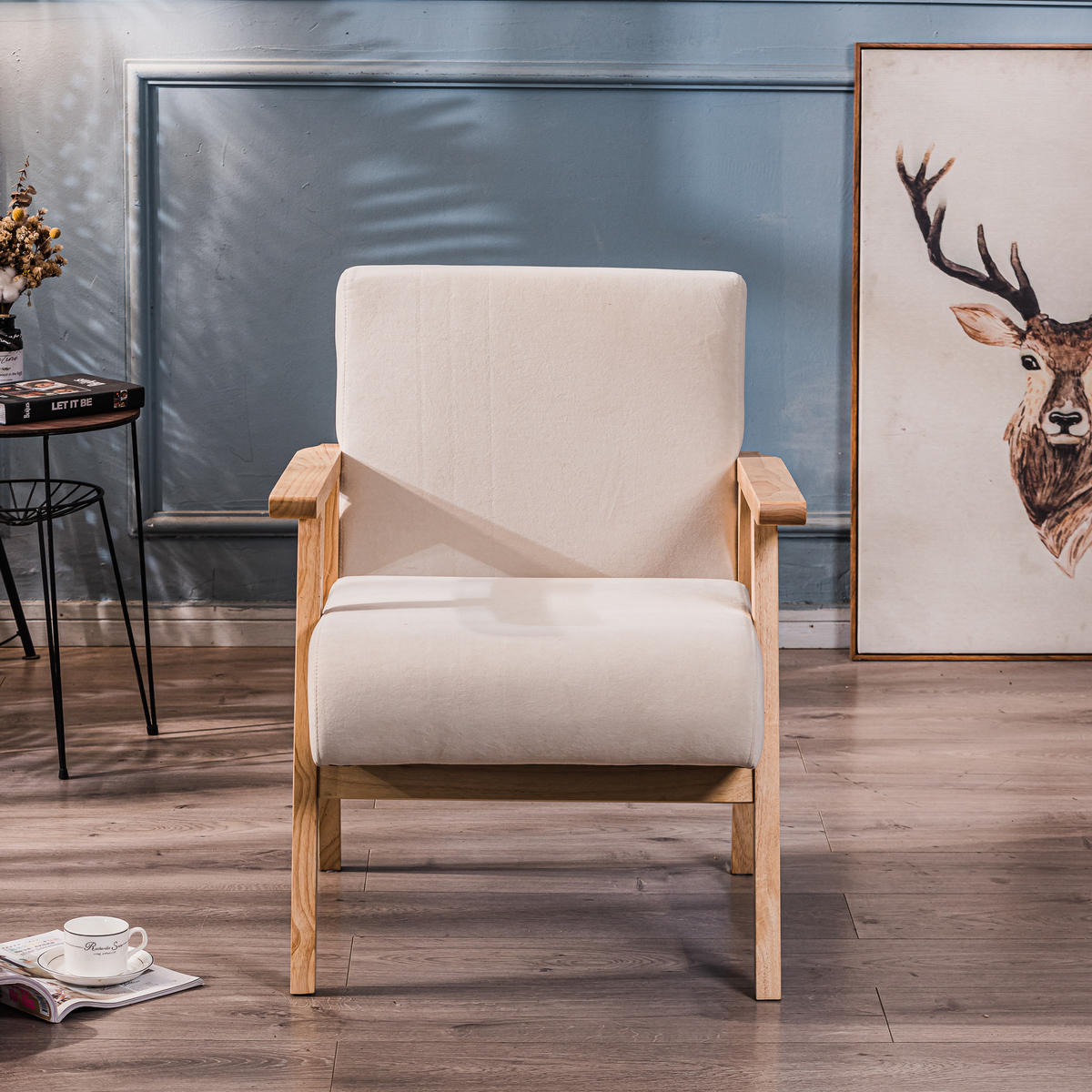SESSEL Holz Beige - Beige, Holz (60/76/70cm) - Nordlys