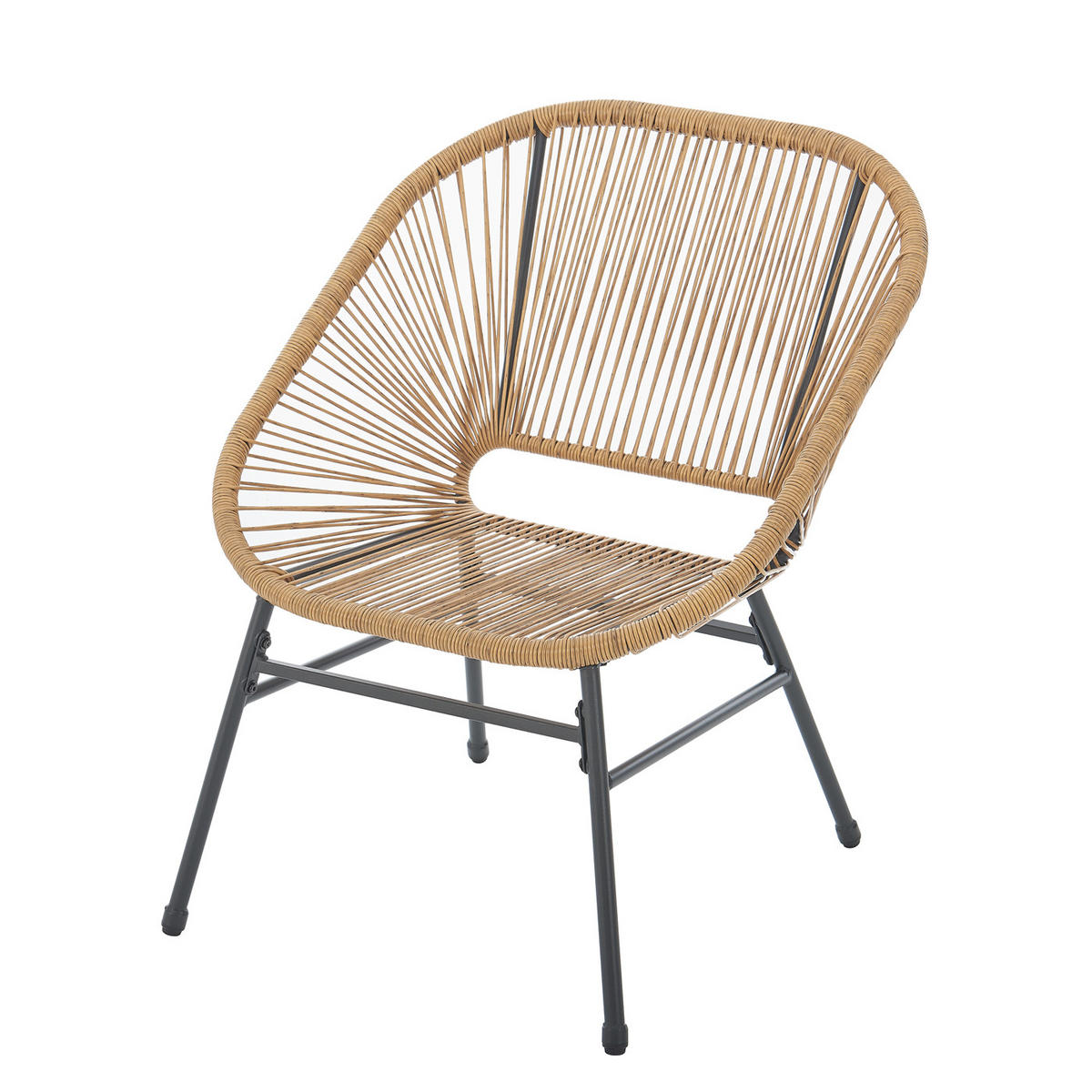 BALKONSET Tulum Natur - Naturfarben, Metall - SVITA