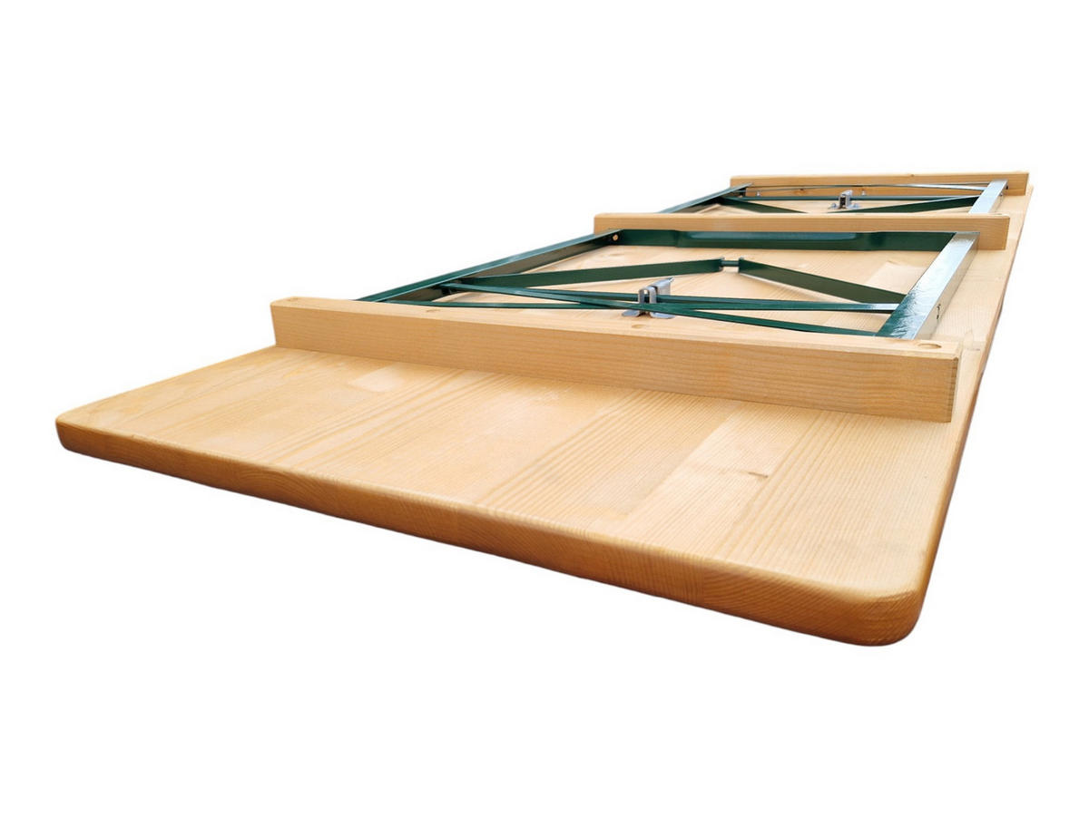 BIERZELTGARNITUR ALPENFEST PRO Premium Qualität Mit Rückenlehne 77x220x70cm Fichtenholz - Eichefarben, Holz - CHEFGASTRO