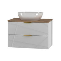 WASCHTISCH 80.6cm Aurora Weiß - Weiß, Holzwerkstoff (80.6/52.2/46.5cm) - Petits-meubles