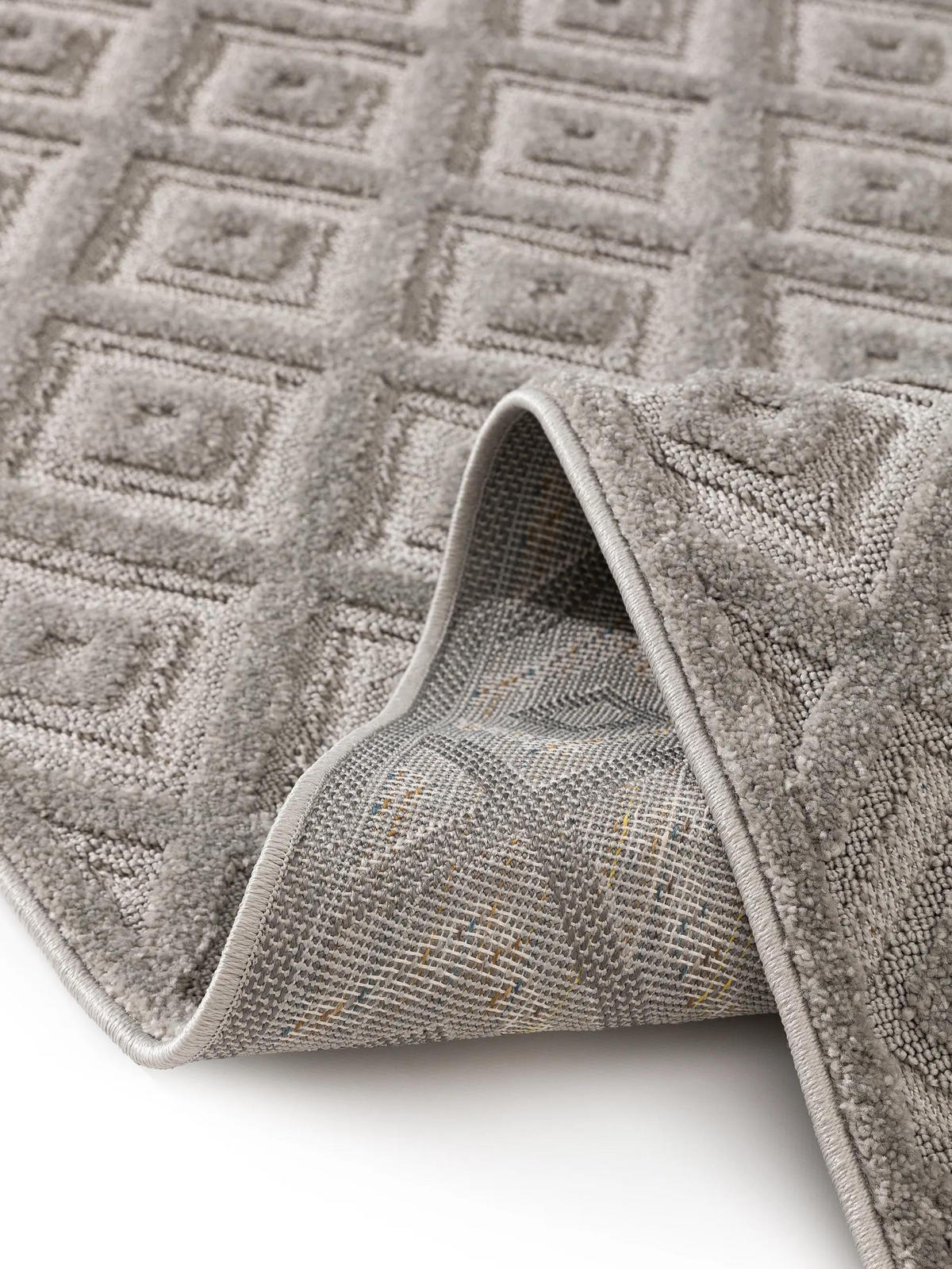 TEPPICH Leo Hellgrau 160x230 cm - Hellgrau, Kunststoff (160/230cm) - benuta