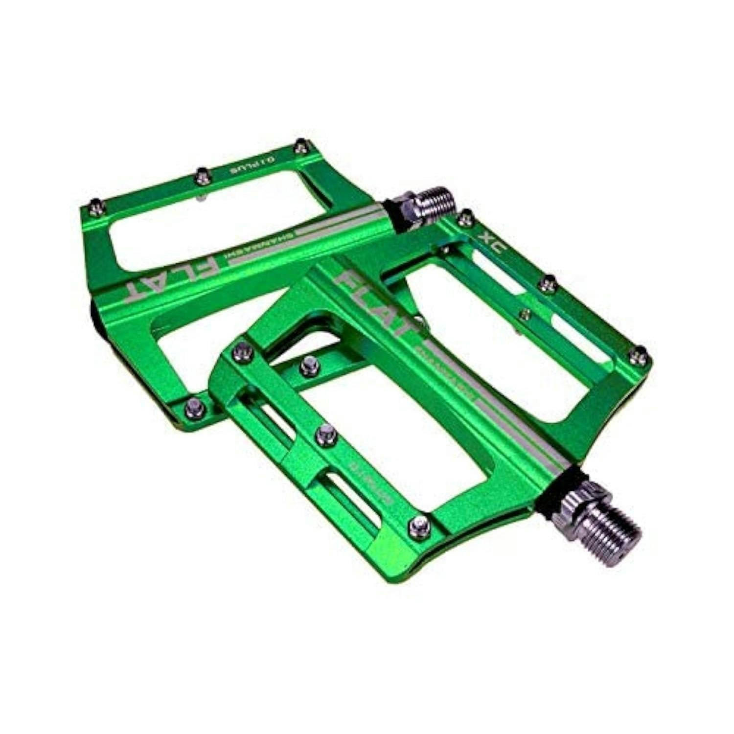 FAHRRADPEDALE Aluminium Anti-Rutsch Grün - Grün, Metall (9.8/1.5/10cm)