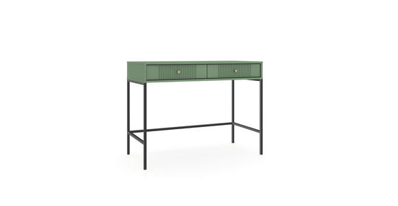 SCHMINKTISCH Dunkelgrün - Dunkelgrün/Schwarz, Design, Holzwerkstoff/Metall (104,2/50/79cm) - Xora