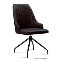 ESSZIMMERSTUHL drehbar (8er-Set) Doreen 52x91x60 Schwarz/Espresso - Dunkelbraun/Schwarz, Kunststoff (60/91/52cm) - 58aufmkessel