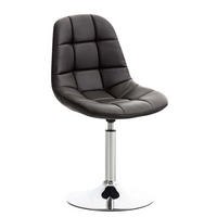 STUHL OSKAR Kunstleder 84x48x52 cm braun Kunstleder Metall in Chromoptik - Braun, Leder/Metall (48/84/52cm) - DELUKE