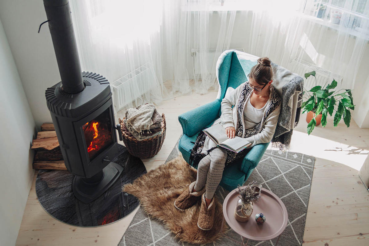 GLASPLATTE für Kamin Ø 70 cm Schwarz - Schwarz, Glas (70/70/0.4cm) - ArtPrintCave