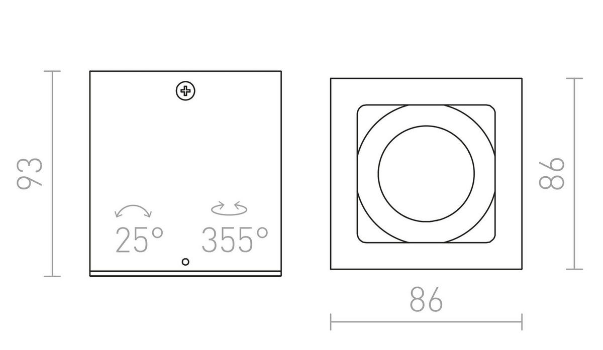 DECKENLEUCHTE BERIT I Aluminium 50 W - Silberfarben, Metall (88/88/93cm) - Rendl