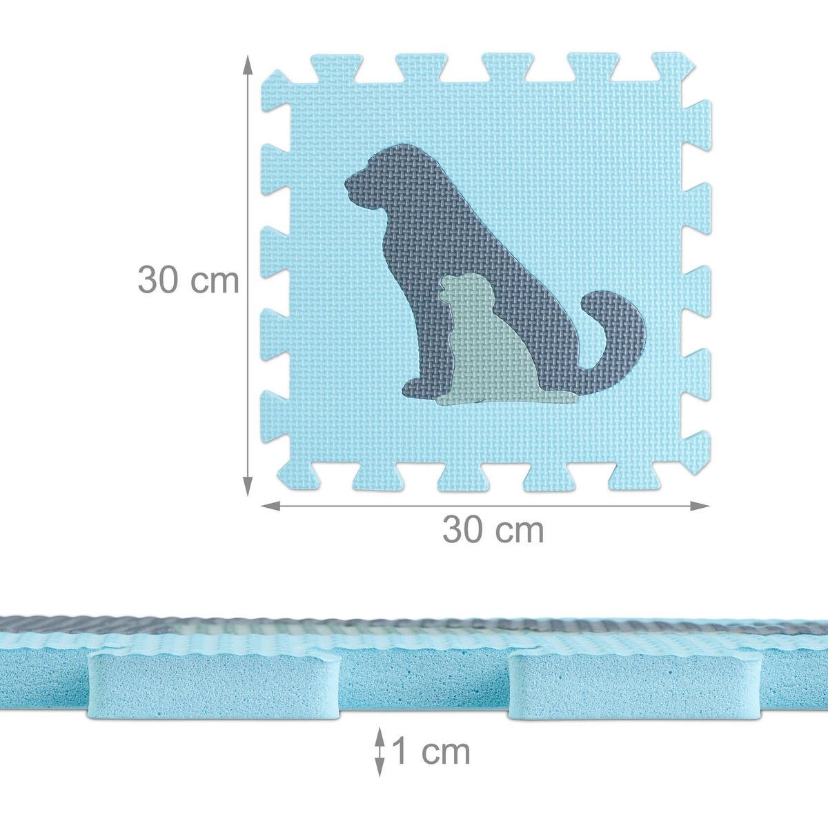 25TLG.PUZZLEMATTE - Multicolor, Textil (30/30cm) - Relaxdays