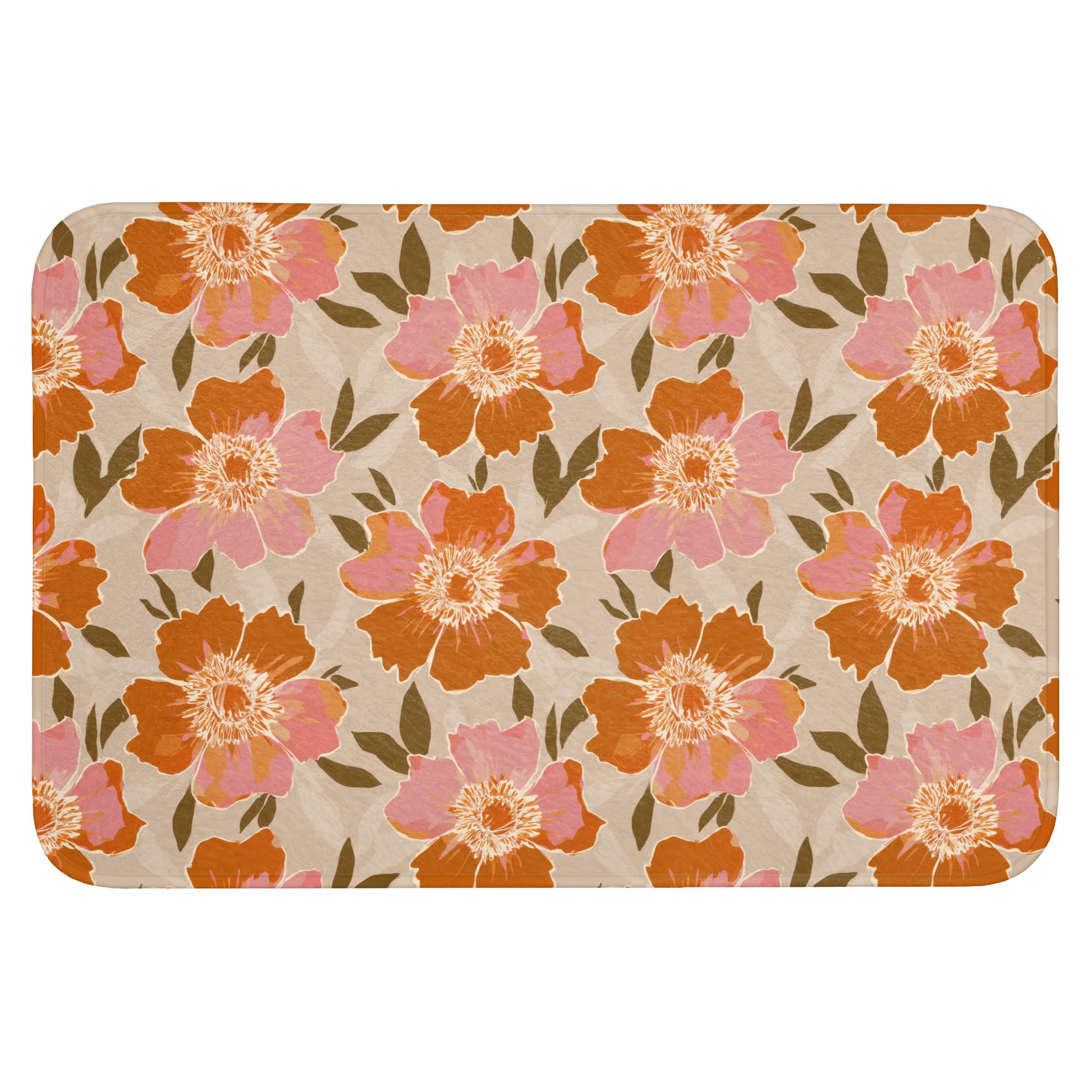 OnlyWow WC PŘEDLOŽKA Květiny - Motiv - Retro 90x60 cm