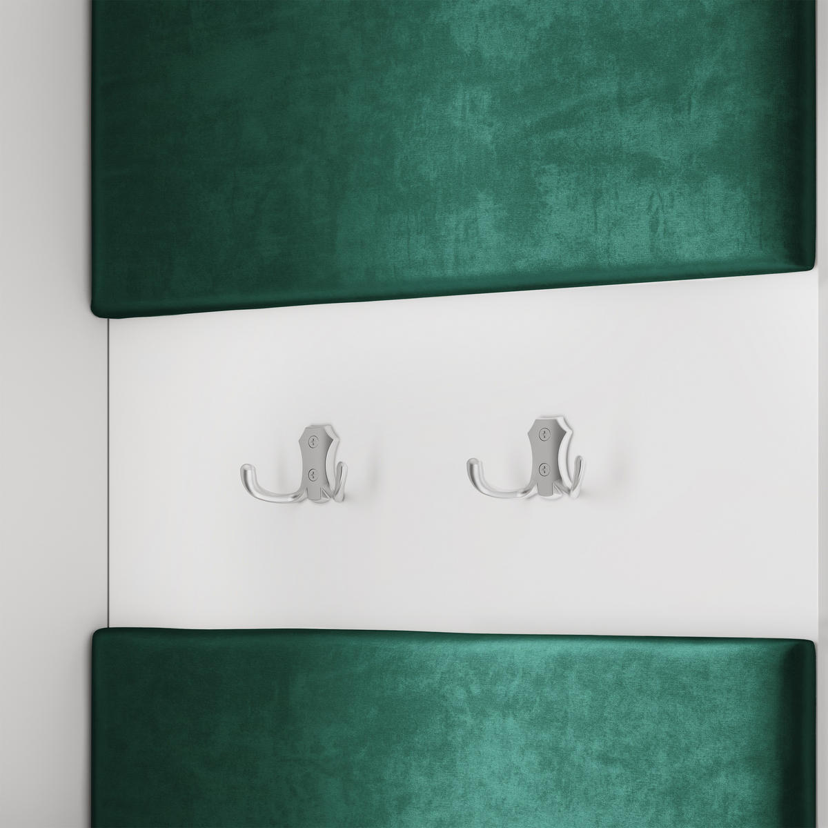 GARDEROBENSCHRANK VIRA 95/181/51 cm Modern Garderobe-Set Weiß - Weiß/Grün, Holzwerkstoff (95/181/51cm) - MASSENO