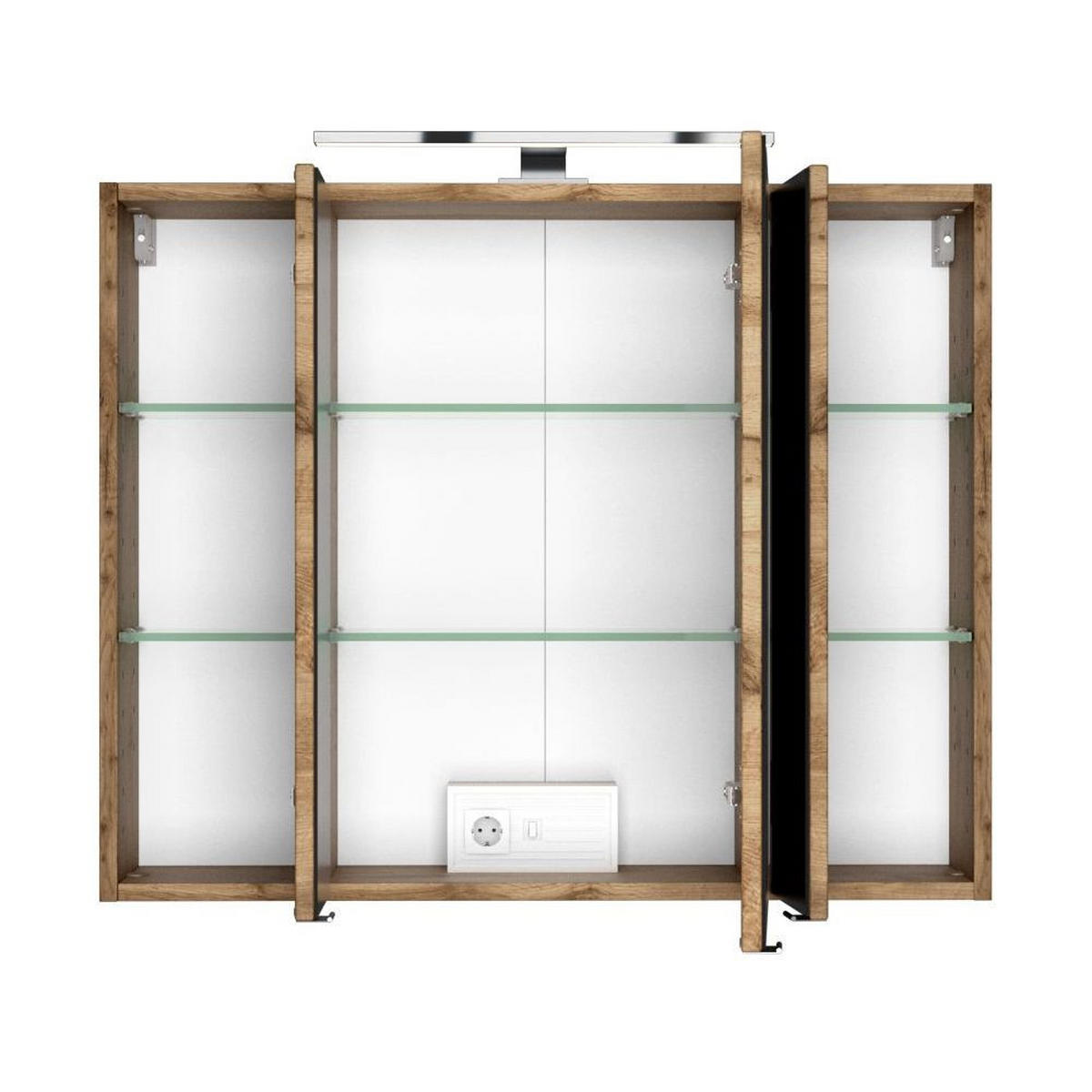 BADMÖBEL-SET 3-TLG. Lauria-03 - Weiß, Holzwerkstoff (135/200/49cm) - Lomado