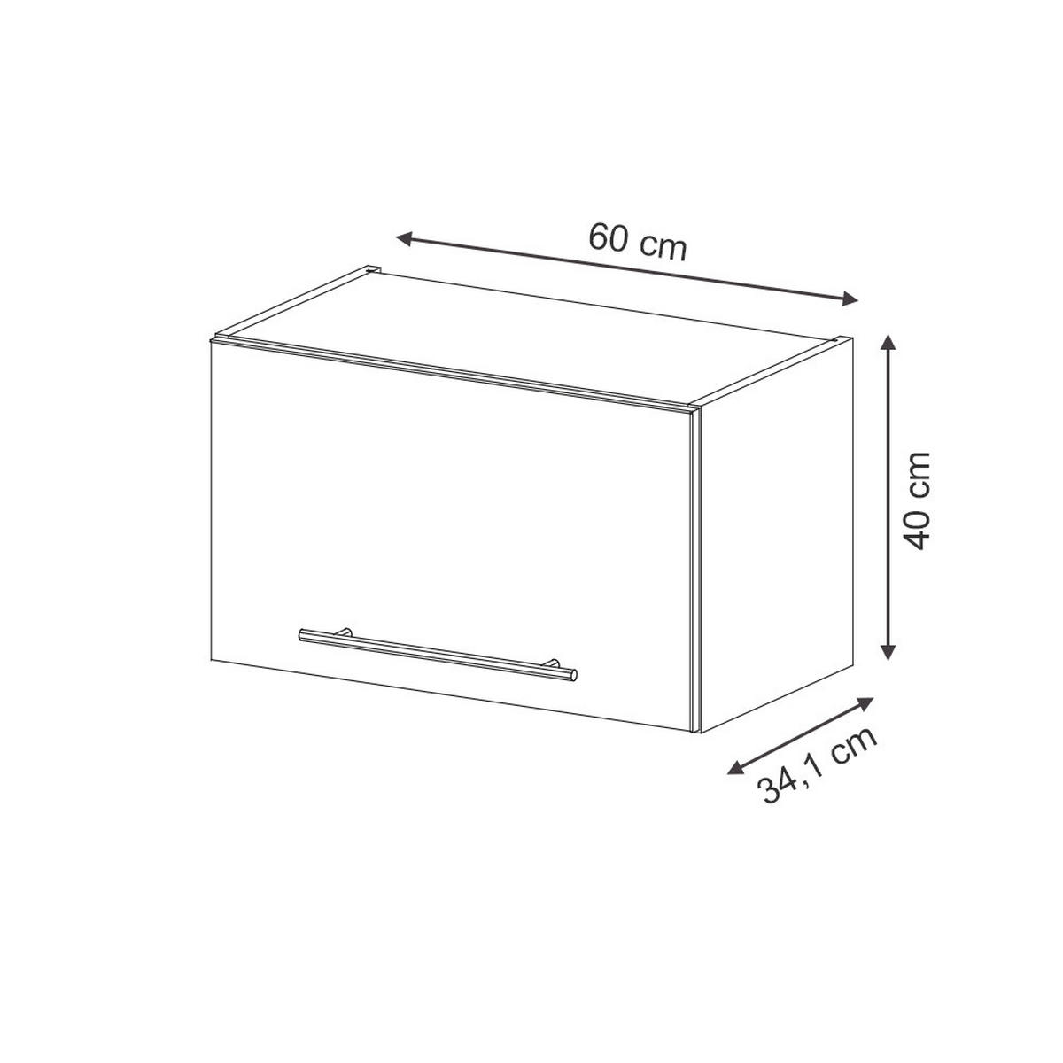 HÄNGESCHRANK Fame-Line Dunkelblau Hochglanz 60 cm Flach - Weiß/Dunkelblau, Holzwerkstoff (60/40/34.1cm) - Vicco