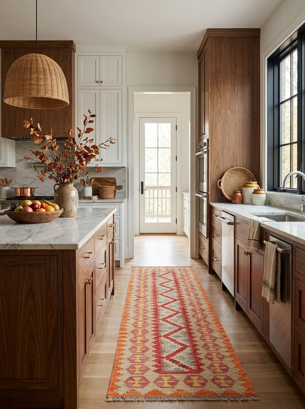 LÄUFER Gashgai Kelim Rot 200/63 cm Schurwolle - Rot, Textil (63/200cm) - Looma