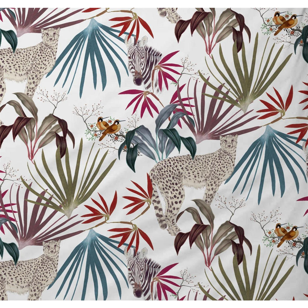 Thumbnail - Carpe Sonno Mako-Satin-Bettwäsche, Mehrfarbig, Textil, Animalprint, Füllung: Baumwollfüllung, Rechteckig, 135x200 cm, Oe...