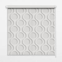 VNÚTORNÁ roleta - okenná roleta - roleta - 100x100 cm - Kruh v kruhu - biela, plast (100/100/0.5cm) - TULUP