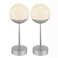 LED TISCHLEUCHTE Edelstahl Silber - Silberfarben, Metall (12/12/31.5cm) - Globo Lighting