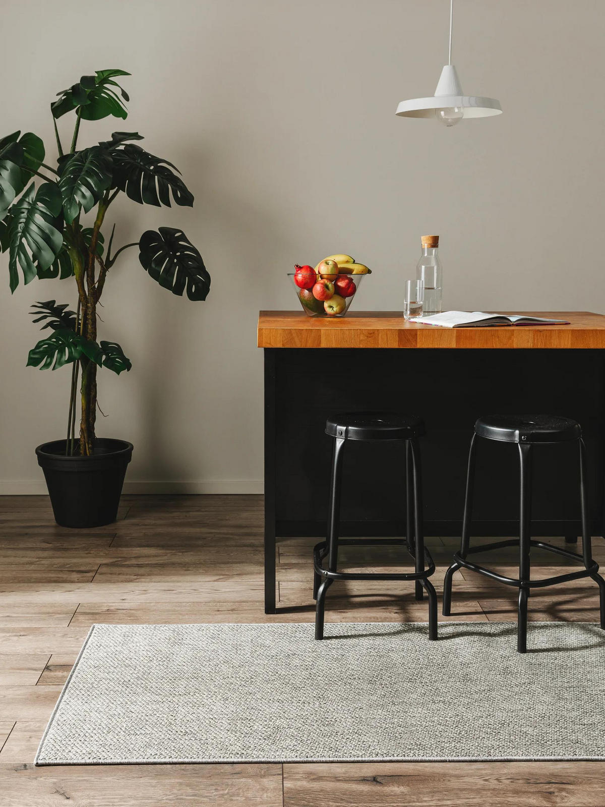 OUTDOORLÄUFER Iowa Hellgrau 80x300 cm - Hellgrau, Kunststoff (80/300cm) - benuta