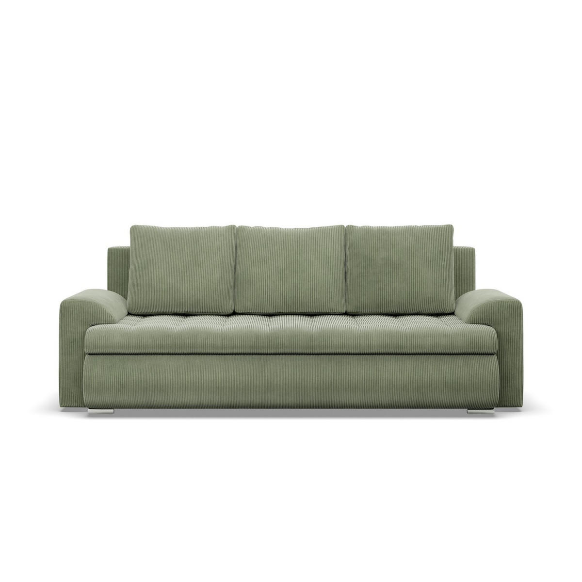 SOFA 3-SITZER MIT SCHLAFFUNKTION FORESTA, Cord - Grün - Grün, Textil (222/92/96cm)