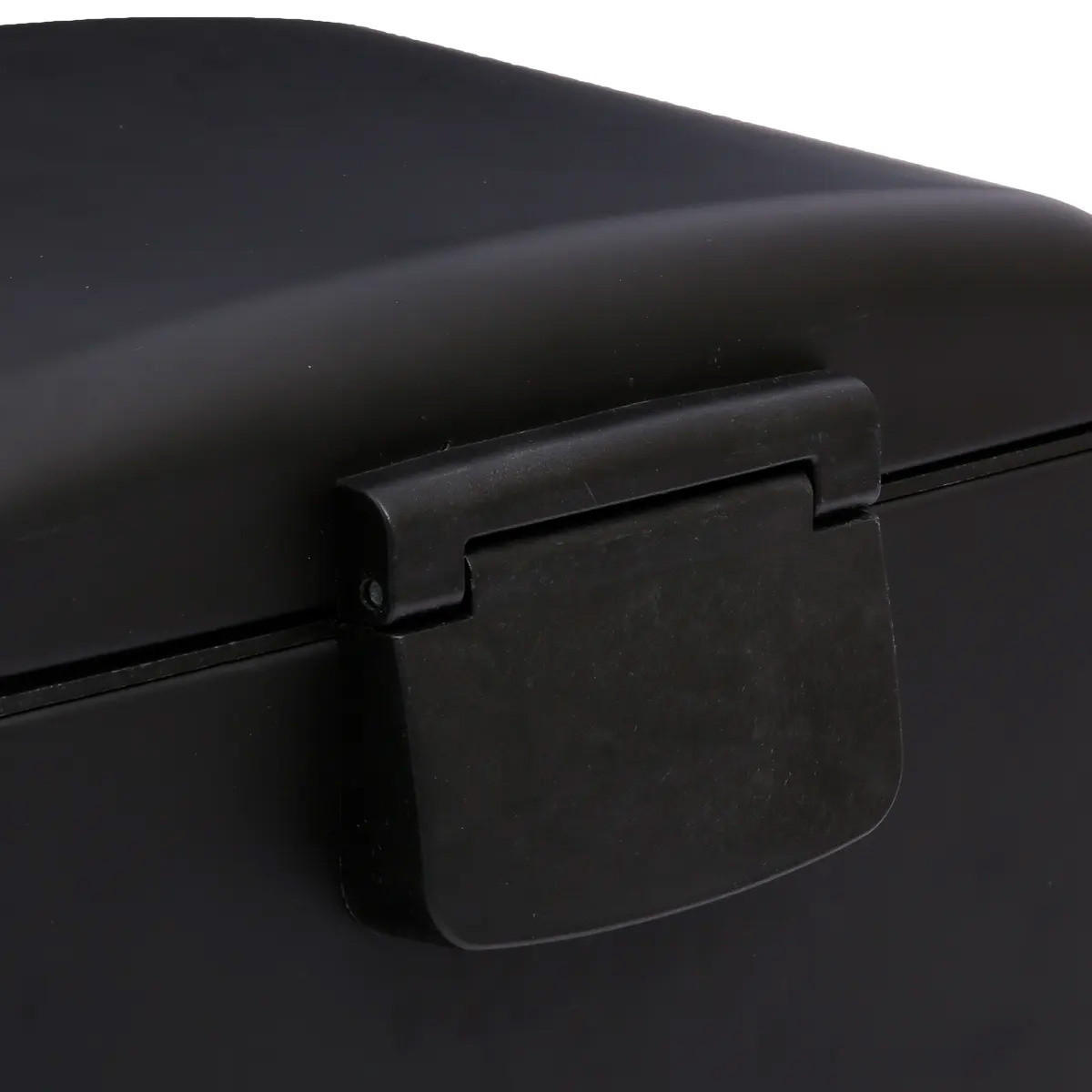MÜLLKORB mit Deckelöffnungsfuß 32/34/61 cm - Schwarz, Kunststoff (34/61/32cm) - 5five Simply Smart