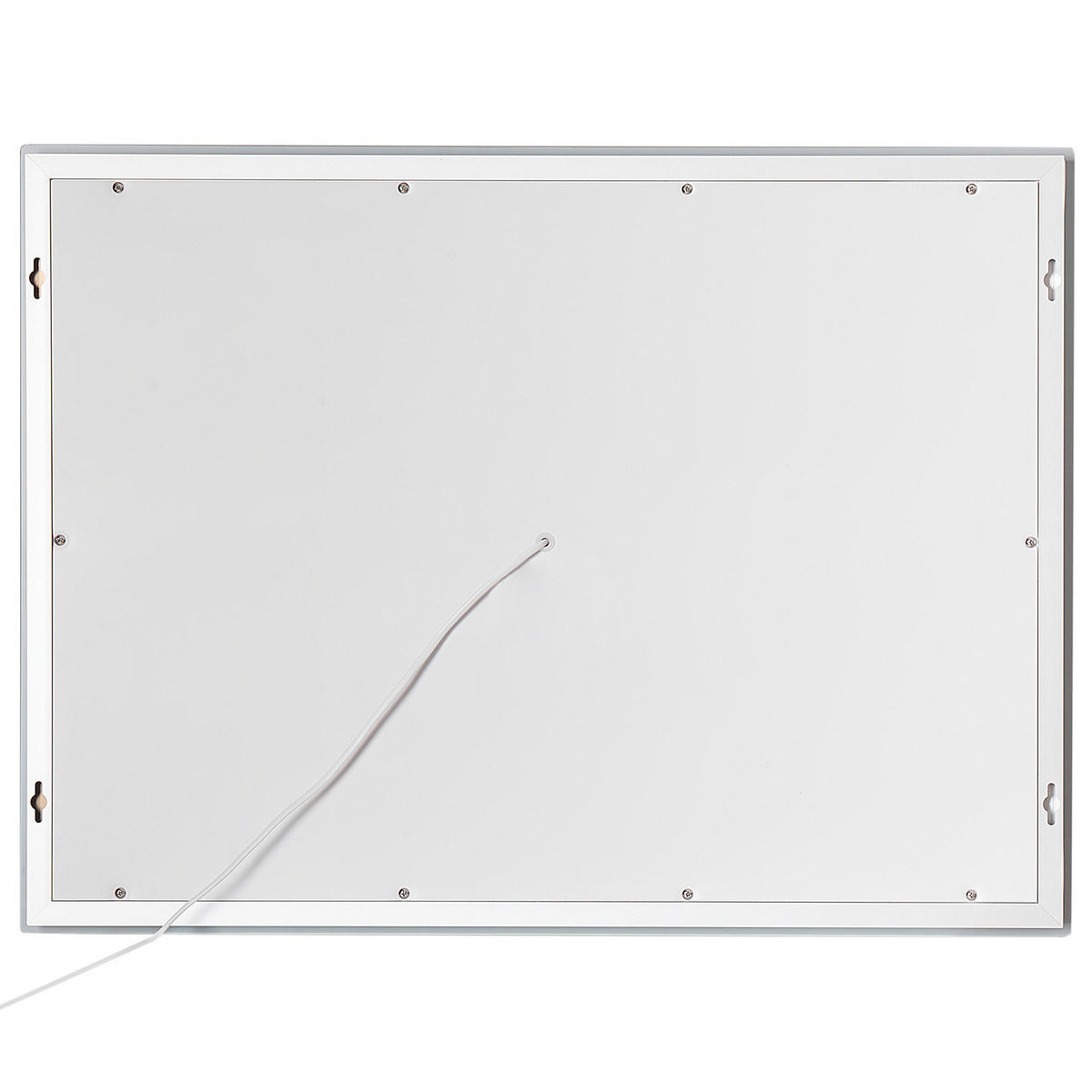 OGLINDĂ DE BAIE CU LED 80/60 cm argintie Prenois - argintiu, sticlă (80/60/4cm) - Beliani