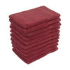 WASCHLAPPEN 16x21 cm aus 100% Baumwolle 500g/m2, 10er Set Waschhandschuhe Bordeuax - Bordeaux, Textil (16/21cm) - Carpe Sonno