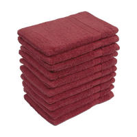 WASCHLAPPEN 16x21 cm aus 100% Baumwolle 500g/m2, 10er Set Waschhandschuhe Bordeuax - Bordeaux, Textil (16/21cm) - Carpe Sonno