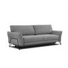SOFA LOREM 3-Sitzer mit Schlaffunktion, grau - Schwarz/Grau, Holz/Textil (232/90/107cm) - Courtois Laville